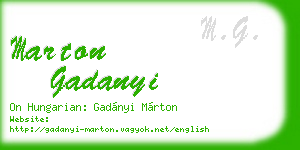 marton gadanyi business card